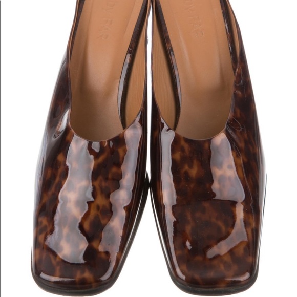 Sold By Far Kim Square Toe Mule in Patent - Picture 3 of 15